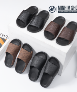 Dép Nam Giả Da, Đế Răng Cưa, Dáng Thể Thao Logo SPORT